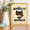 a picture of a cat with a caption that reads more espresso es