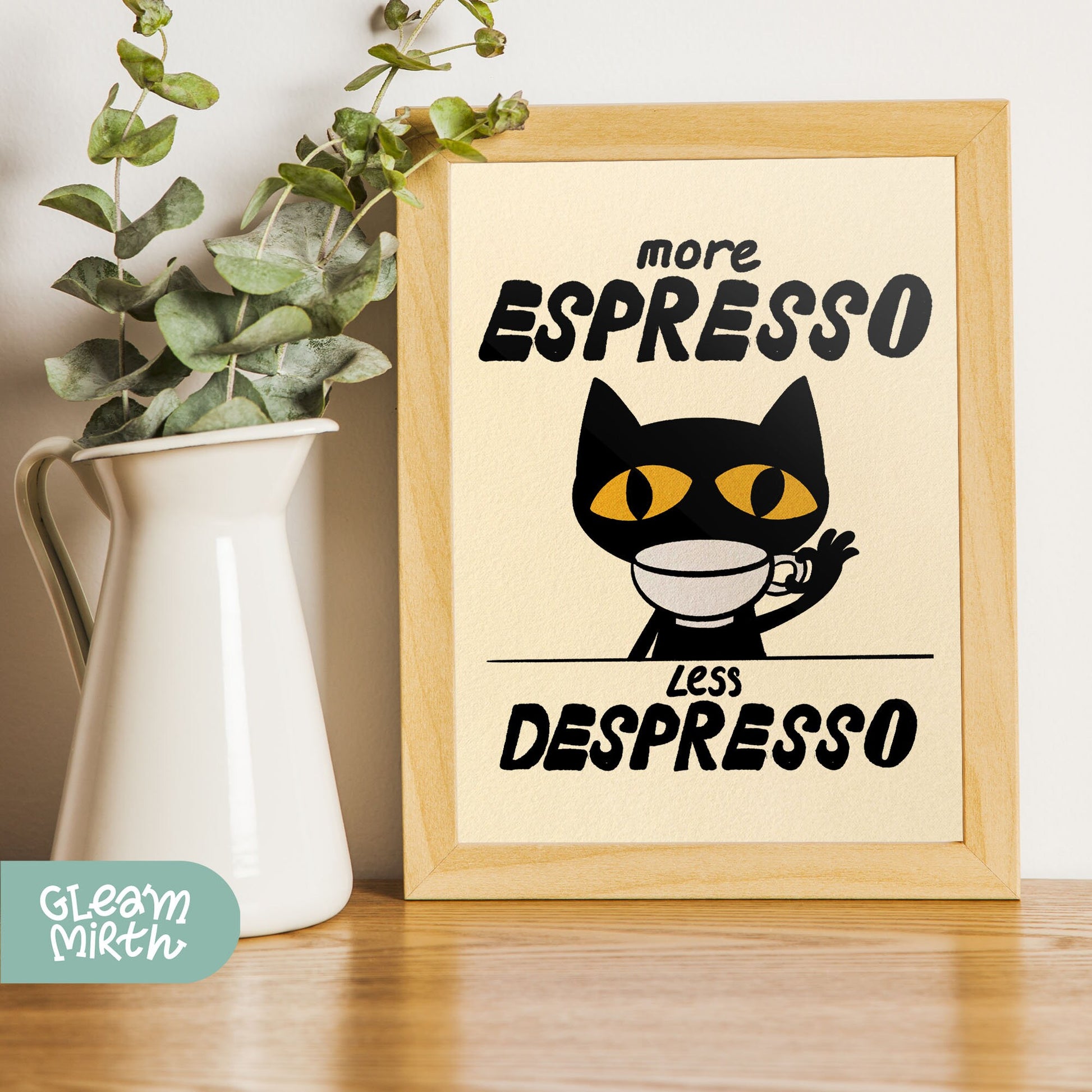 a picture of a cat with a caption that reads more espresso es